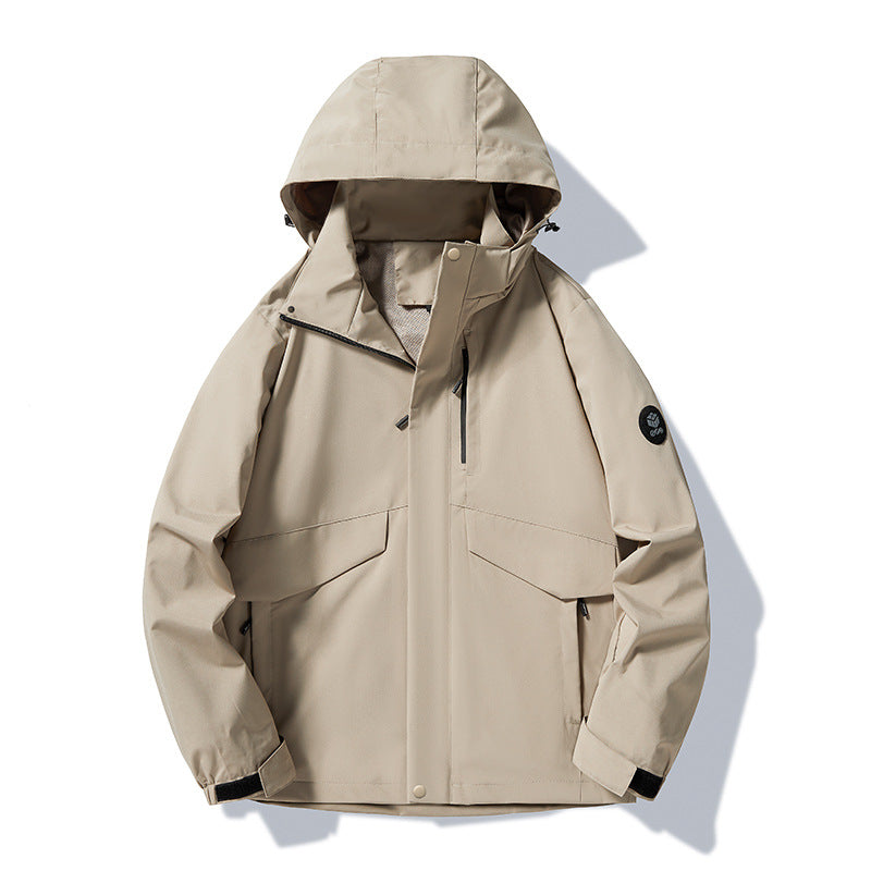 Breathable Waterproof Windproof Detachable Jacket for Spring and Autumn Mountain Hiking and Camping