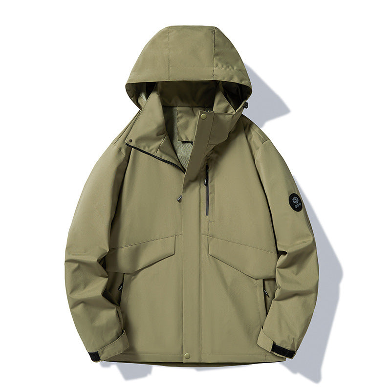 Breathable Waterproof Windproof Detachable Jacket for Spring and Autumn Mountain Hiking and Camping