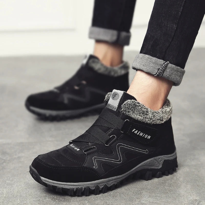 Fur Lined Winter Leather Boots