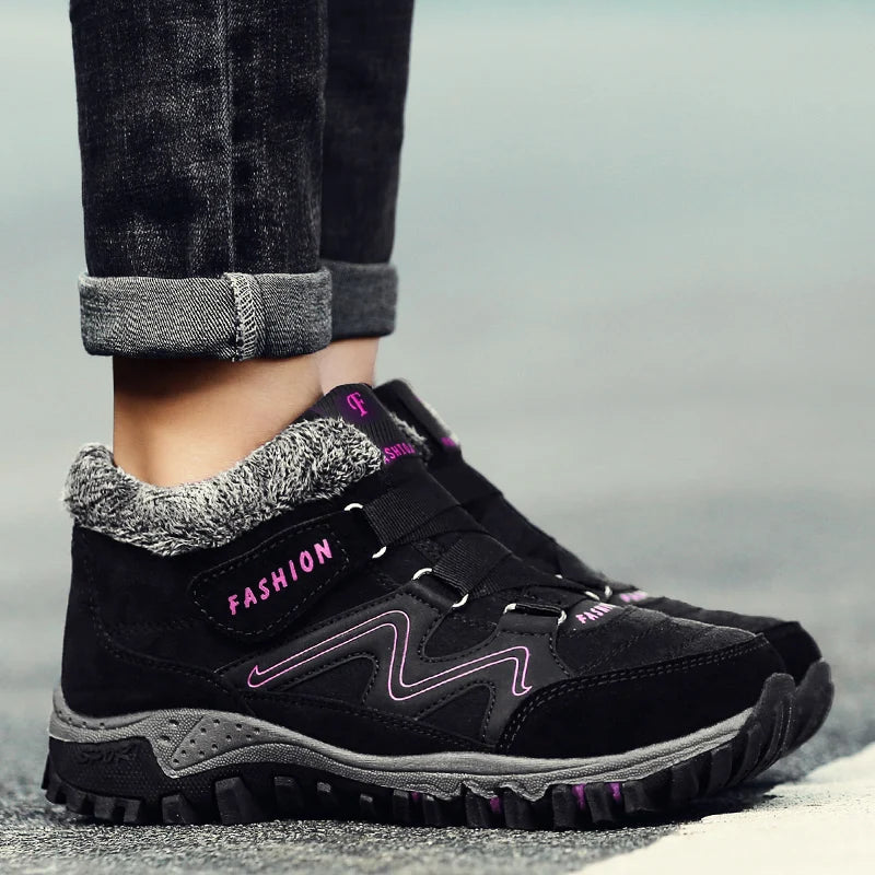 Fur Lined Winter Leather Boots
