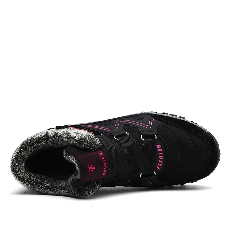 Fur Lined Winter Leather Boots