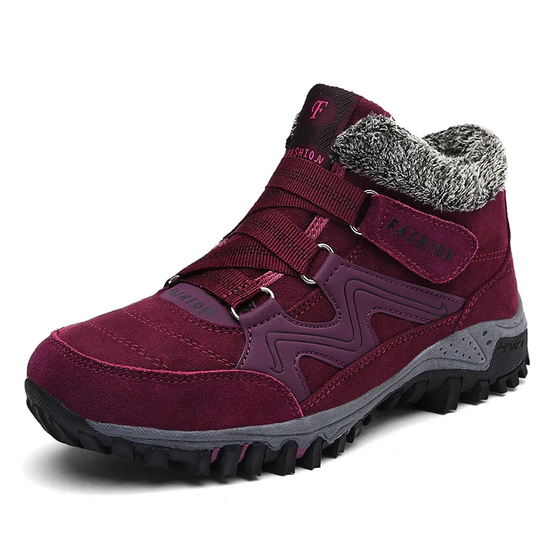Fur Lined Winter Leather Boots