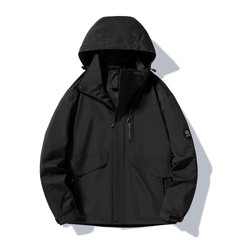 Breathable Waterproof Windproof Detachable Jacket for Spring and Autumn Mountain Hiking and Camping