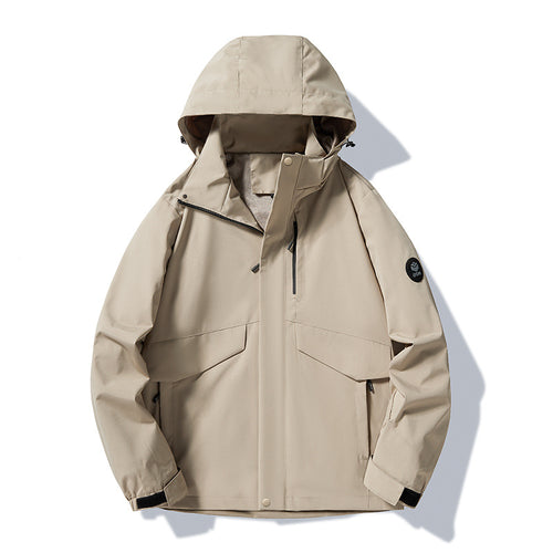 Breathable Waterproof Windproof Detachable Jacket for Spring and Autumn Mountain Hiking and Camping