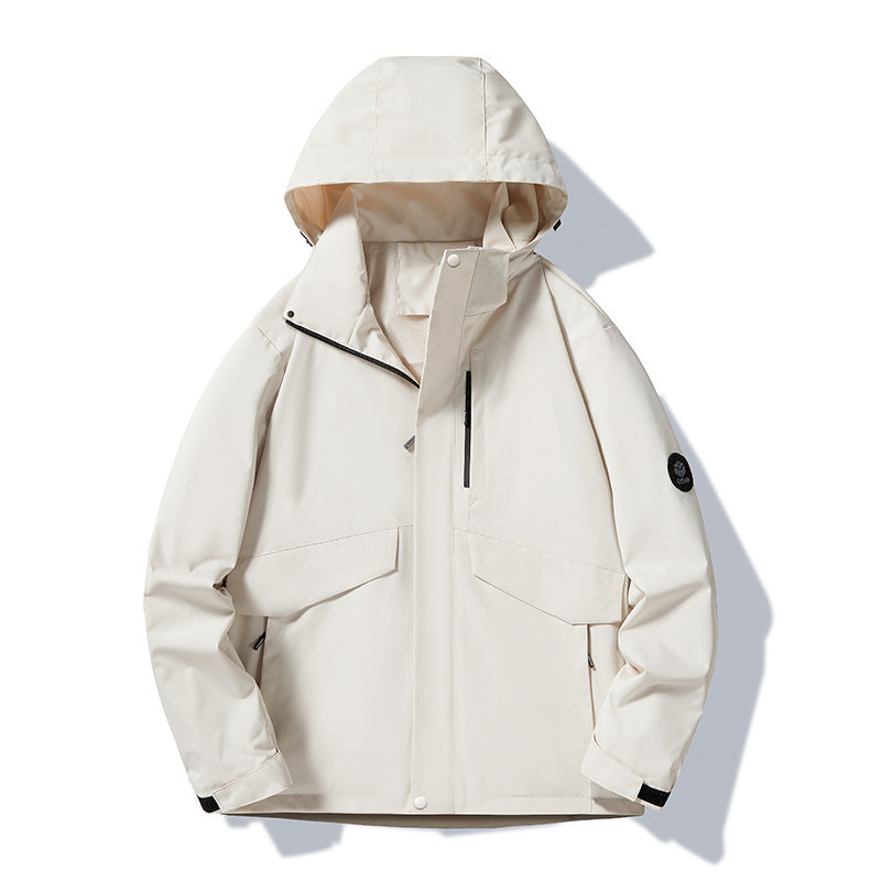 Breathable Waterproof Windproof Detachable Jacket for Spring and Autumn Mountain Hiking and Camping